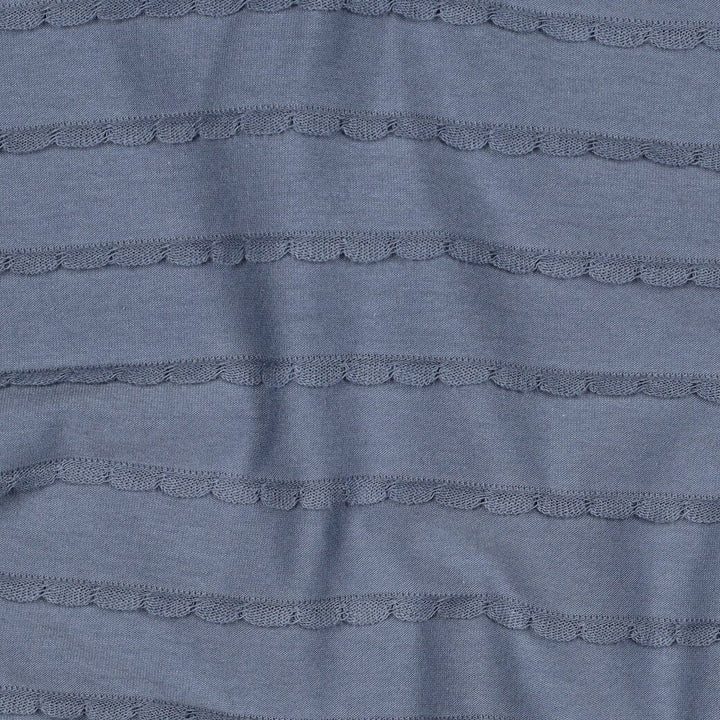 Jersey Rüschen - Jeansblau Fadenwunsch 