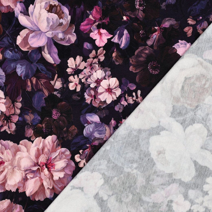 French Terry | Midnight Blossom | Navy