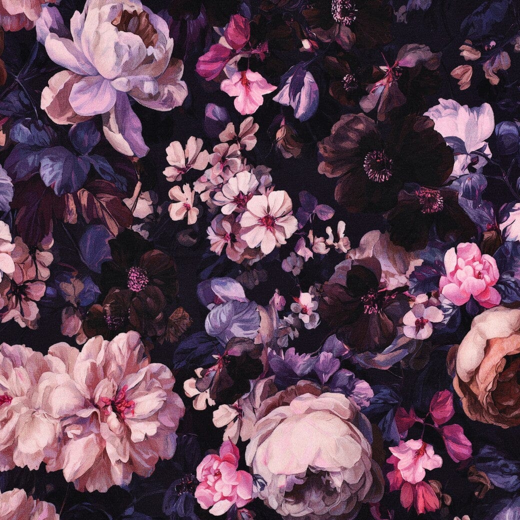 French Terry | Midnight Blossom | Navy