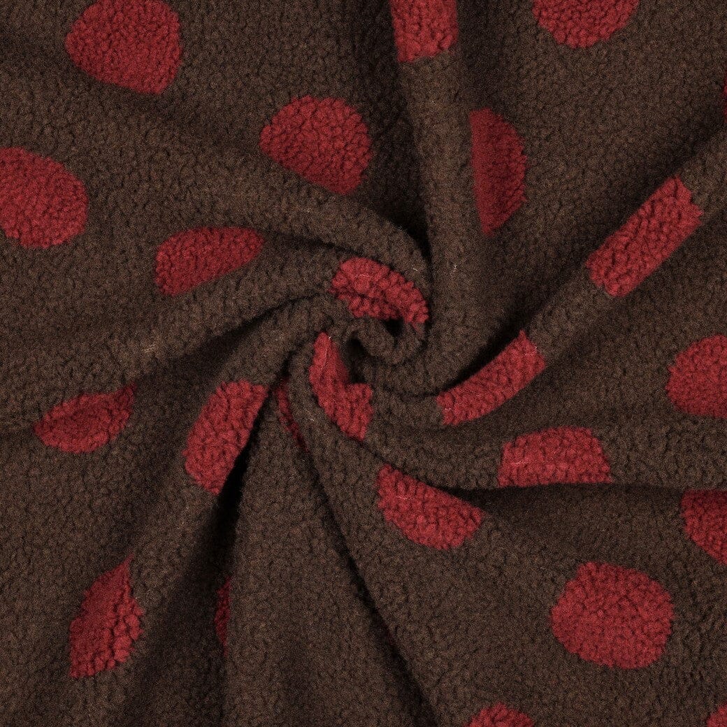 Teddy Jacquard | Espresso Teddy Dots Poppy 