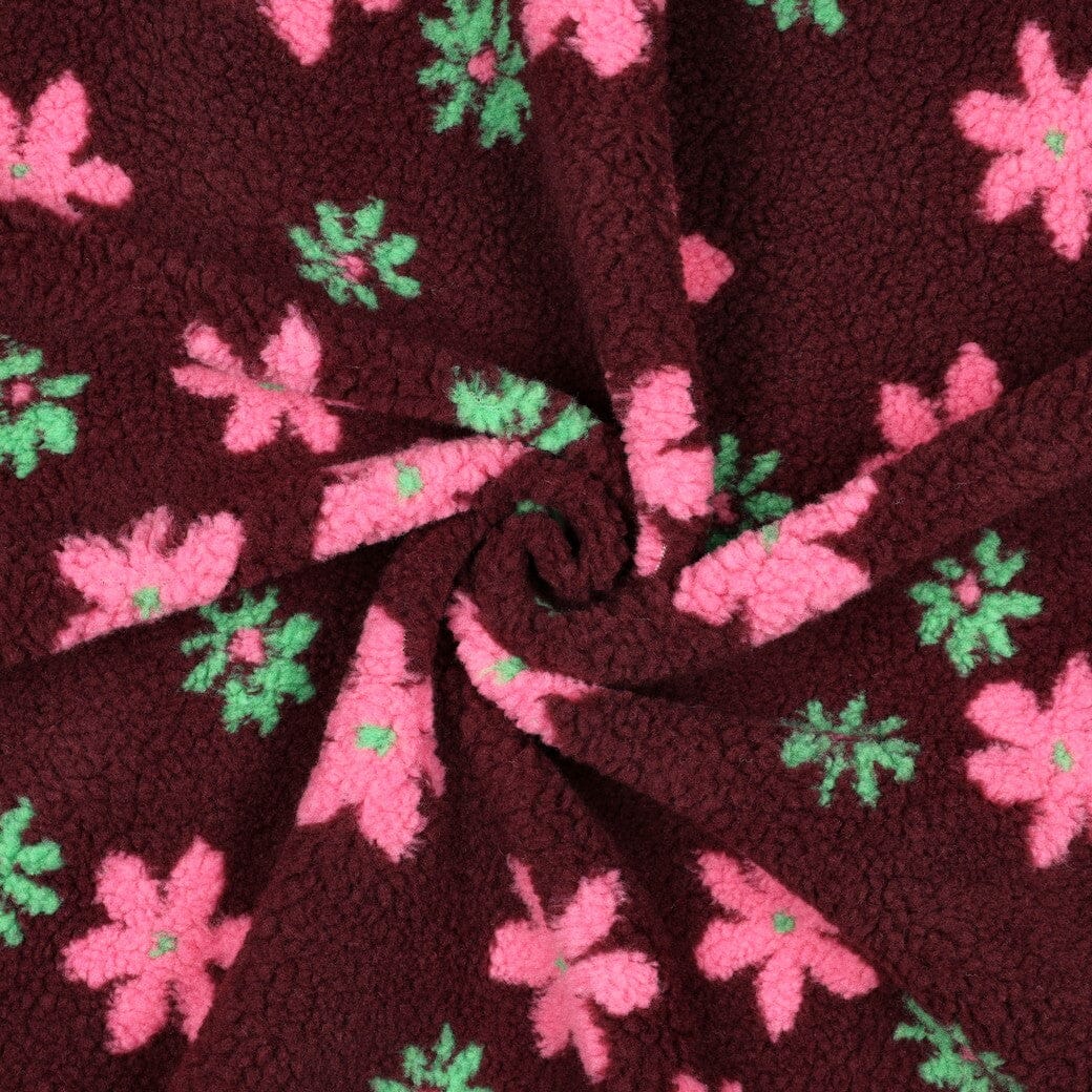 Teddy Jacquard | Burgundy Teddy Blossom Poppy 