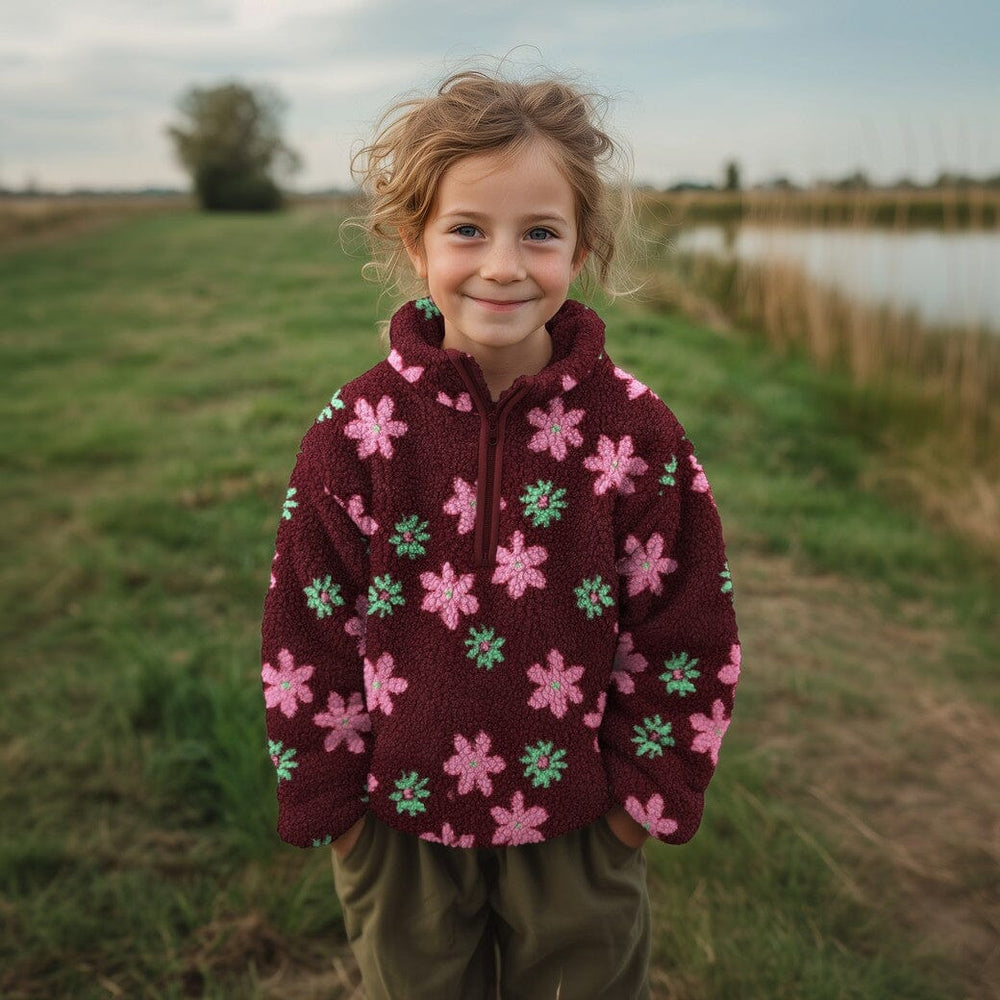 Teddy Jacquard | Burgundy Teddy Blossom Poppy 