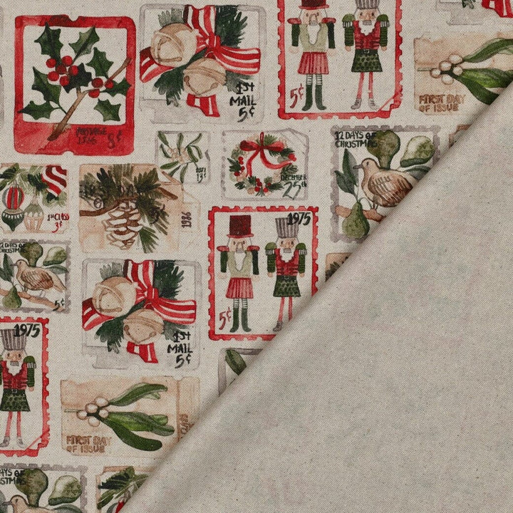 Canvas | Weihnachten | Vintage Briefmarken & Weihnachtsmotive Fadenwunsch 