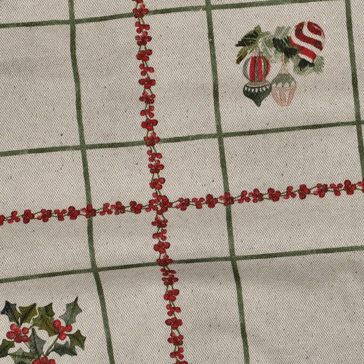 Canvas | Weihnachten | Weihnachtskaros mit Christbaumschmuck auf Natur Fadenwunsch 