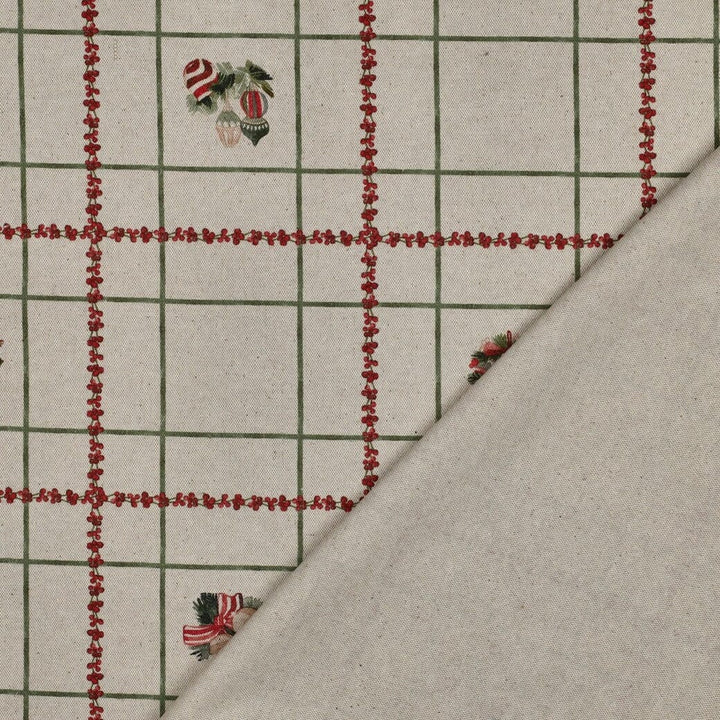 Canvas | Weihnachten | Weihnachtskaros mit Christbaumschmuck auf Natur Fadenwunsch 