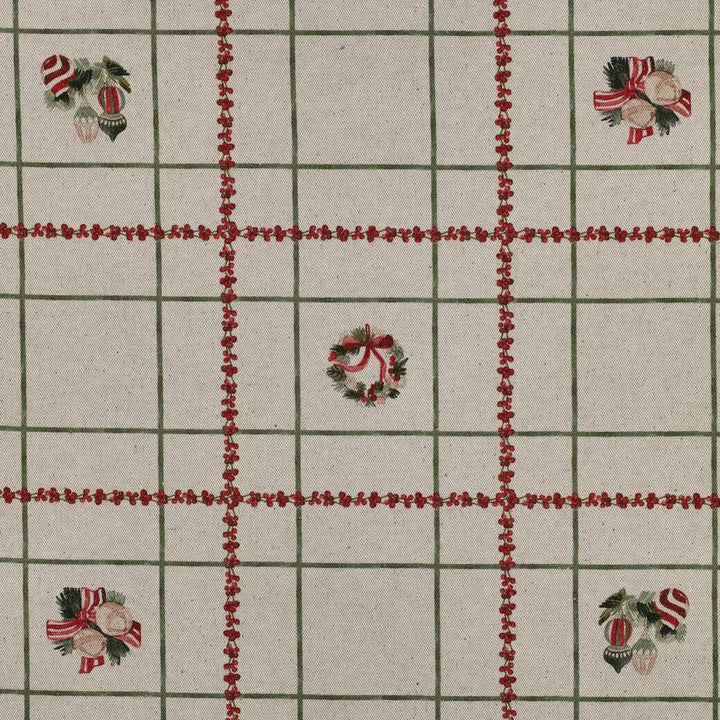Canvas | Weihnachten | Weihnachtskaros mit Christbaumschmuck auf Natur Fadenwunsch 