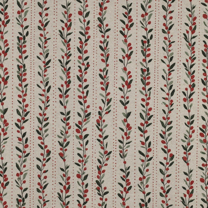 Canvas | Weihnachten | Beerenranken Streifen auf Natur Fadenwunsch 