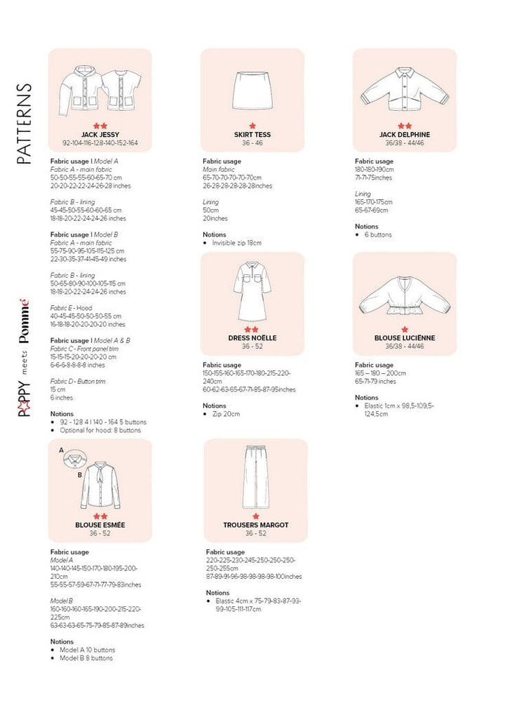 Poppy Nähmagazin 27 – Schnittmuster für Kinder und Damen