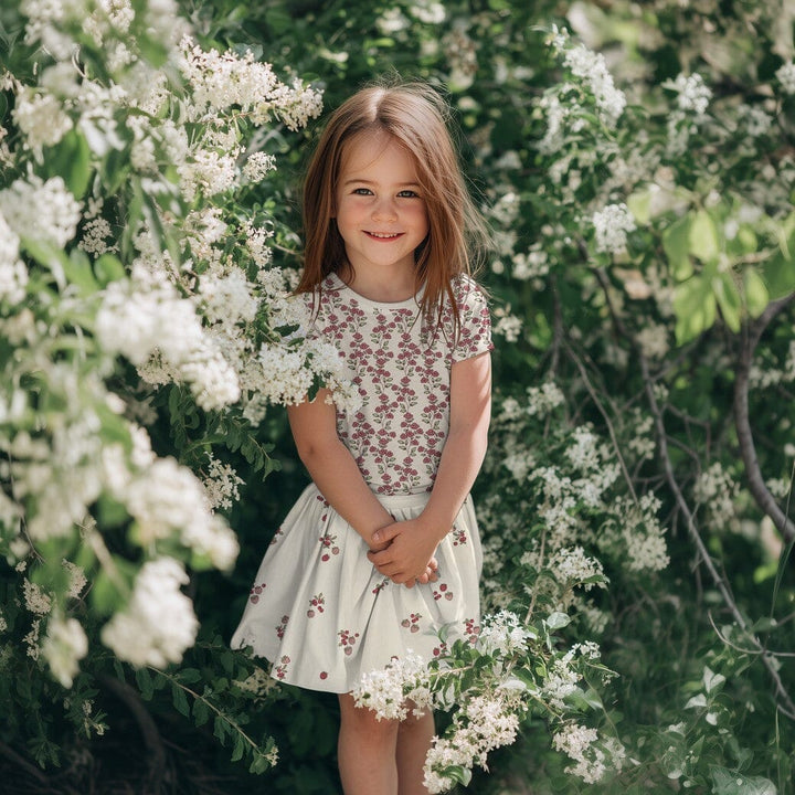 Jersey | „Flower Vines“ – Creme/Rosé Fadenwunsch 