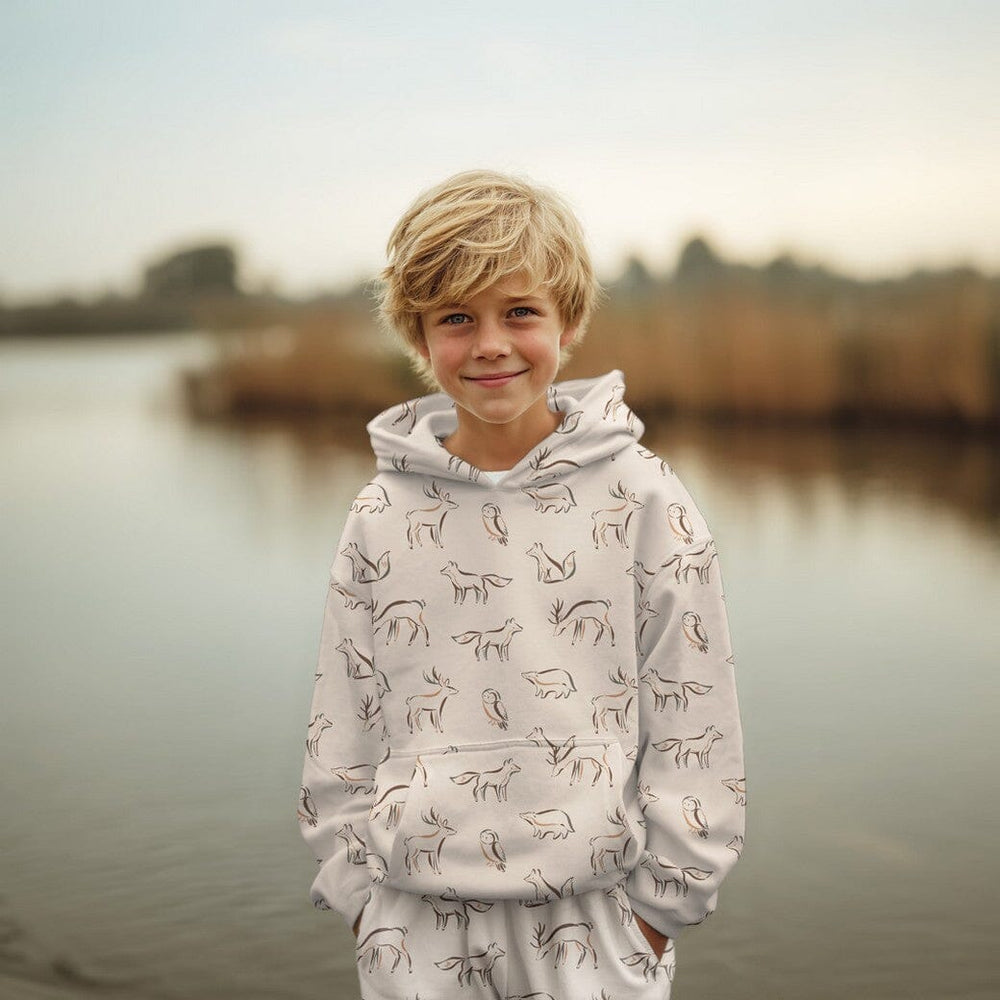 Soft Sweat | „Forest Friends“ – Olive | Waldtiere Fadenwunsch 