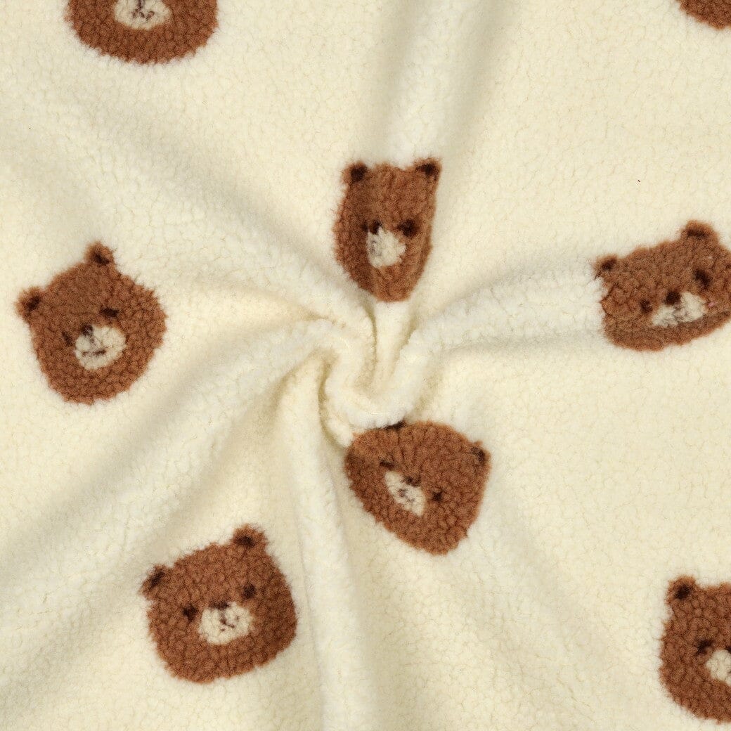 Teddy Jacquard „Little Bear“ | Off White Fadenwunsch 