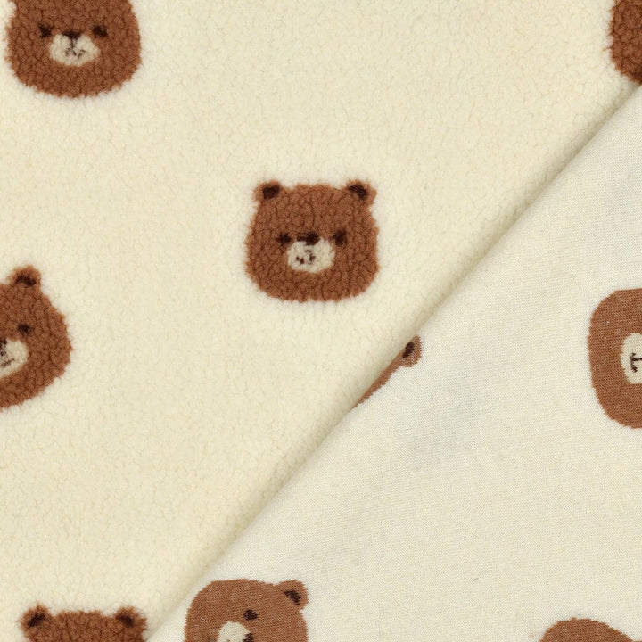 Teddy Jacquard „Little Bear“ | Off White Fadenwunsch 