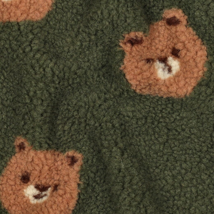 Teddy Jacquard „Little Bear“ | Khaki Fadenwunsch 
