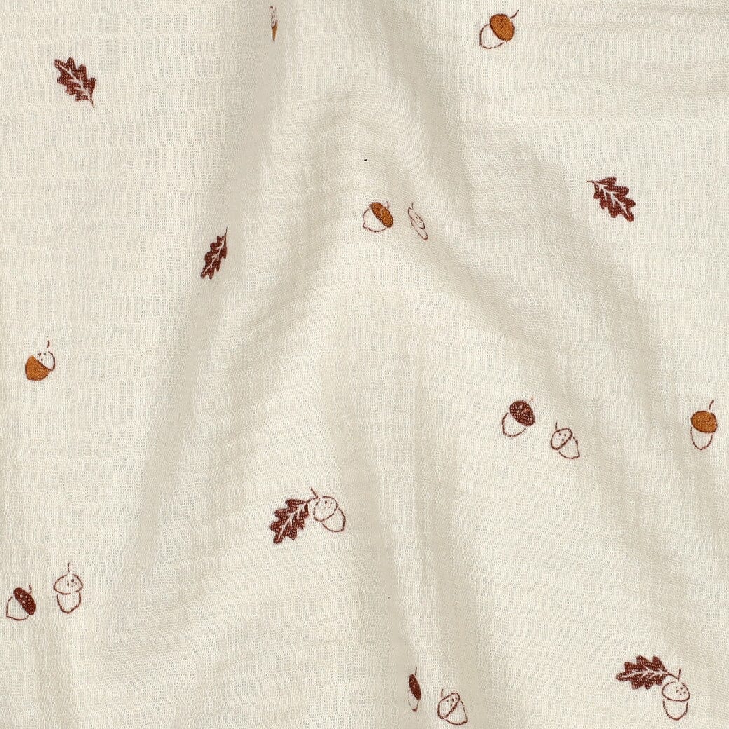 Musselin | Double Gauze | Acorns Dream – Naturweiß Fadenwunsch 