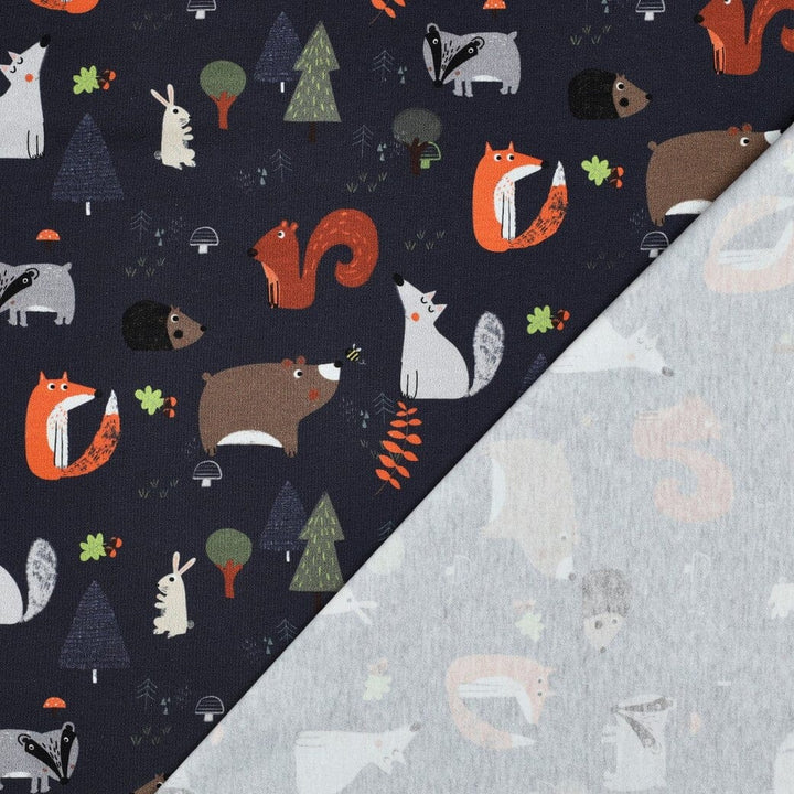 Jersey | „Forest Friends“ – Dunkelblau Fadenwunsch 