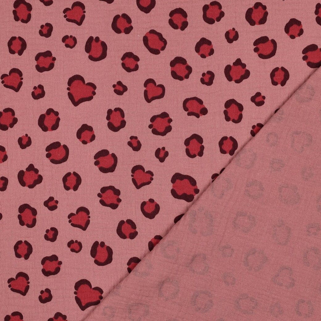 Musselin | Double Gauze | Lovely Leo | Mauve Fadenwunsch 