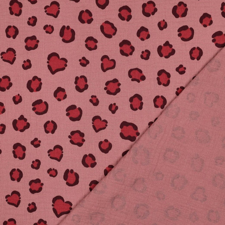 Musselin | Double Gauze | Lovely Leo | Mauve Fadenwunsch 