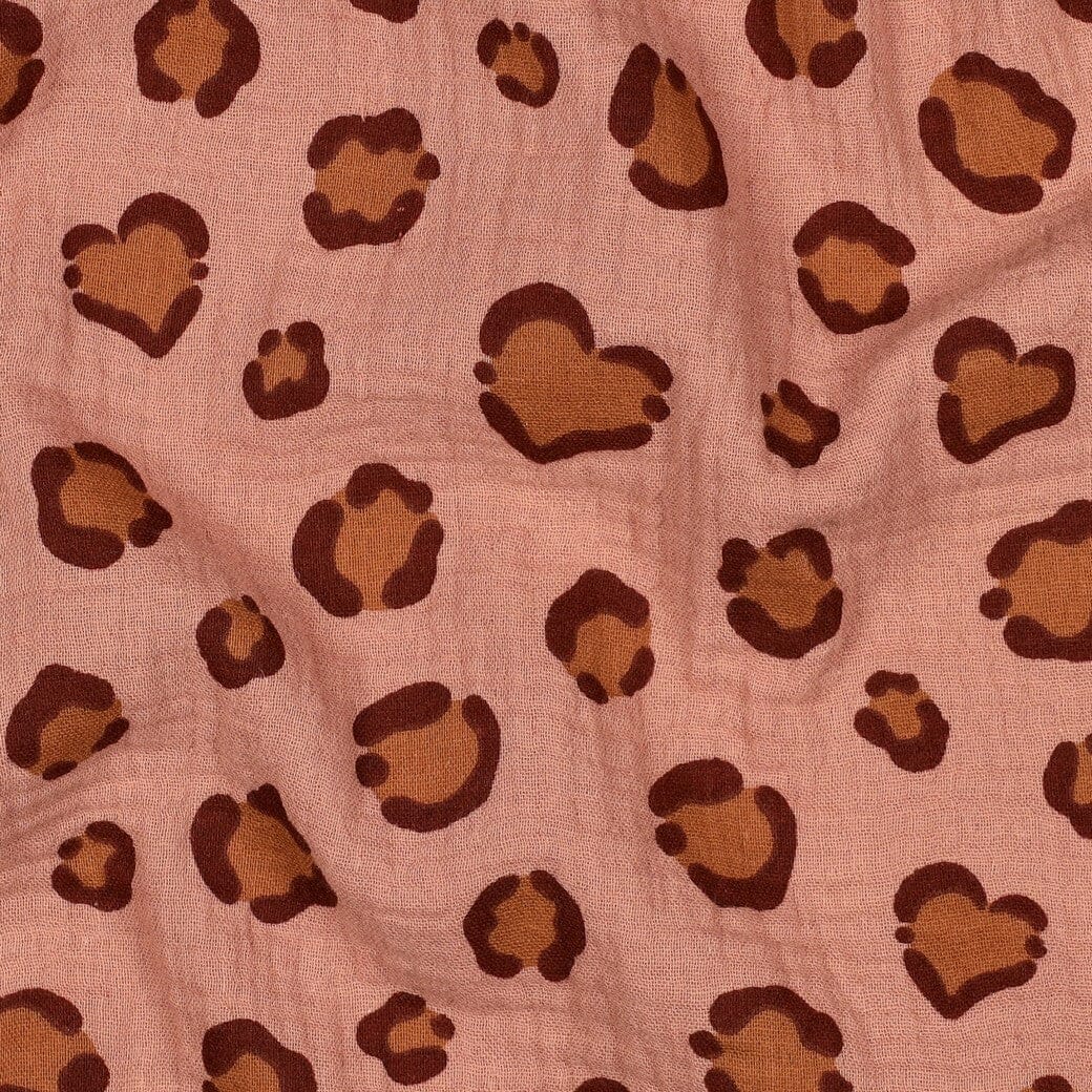 Musselin | Double Gauze | Lovely Leo | Peach Fadenwunsch 