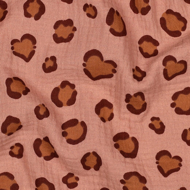 Musselin | Double Gauze | Lovely Leo | Peach Fadenwunsch 