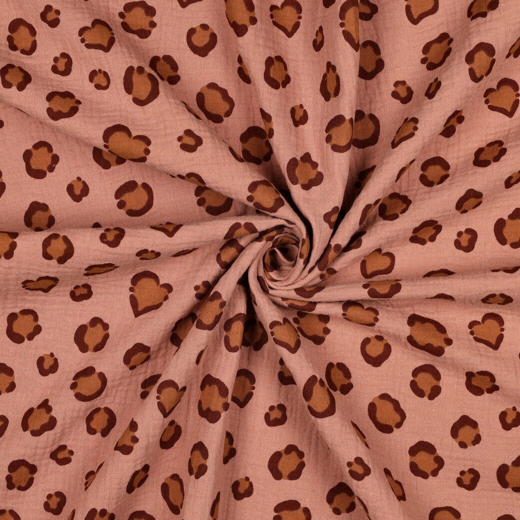Musselin | Double Gauze | Lovely Leo | Peach Fadenwunsch 