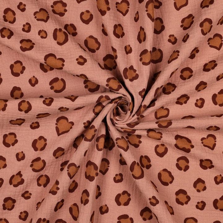Musselin | Double Gauze | Lovely Leo | Peach Fadenwunsch 