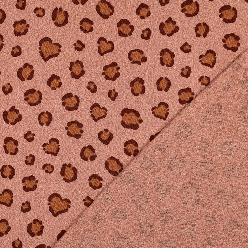Musselin | Double Gauze | Lovely Leo | Peach Fadenwunsch 