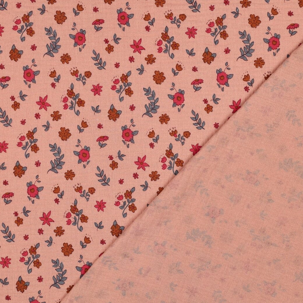 Musselin | Double Gauze | Boho Flowers – Apricot Fadenwunsch 