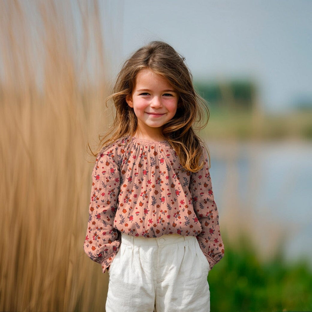 Musselin | Double Gauze | Boho Flowers – Creme Fadenwunsch 
