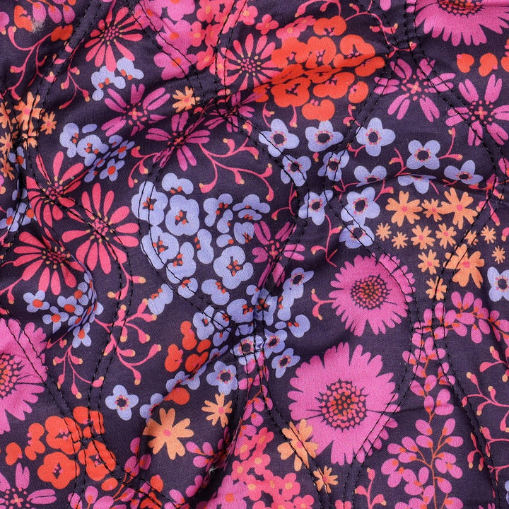Steppstoff „Flower Mix“ | Lila | Wendeoptik