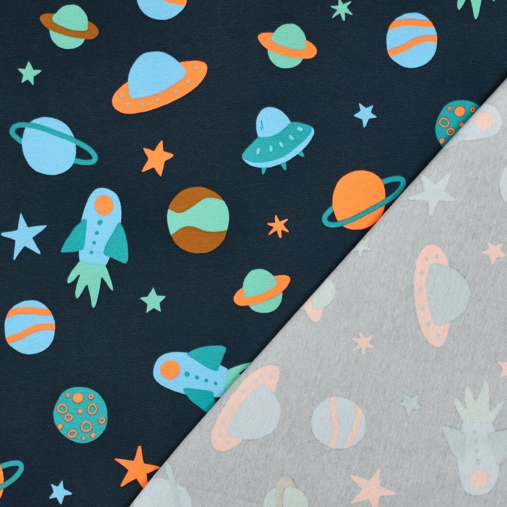 Jersey | „Neon Space“ – Dunkelblau Fadenwunsch 