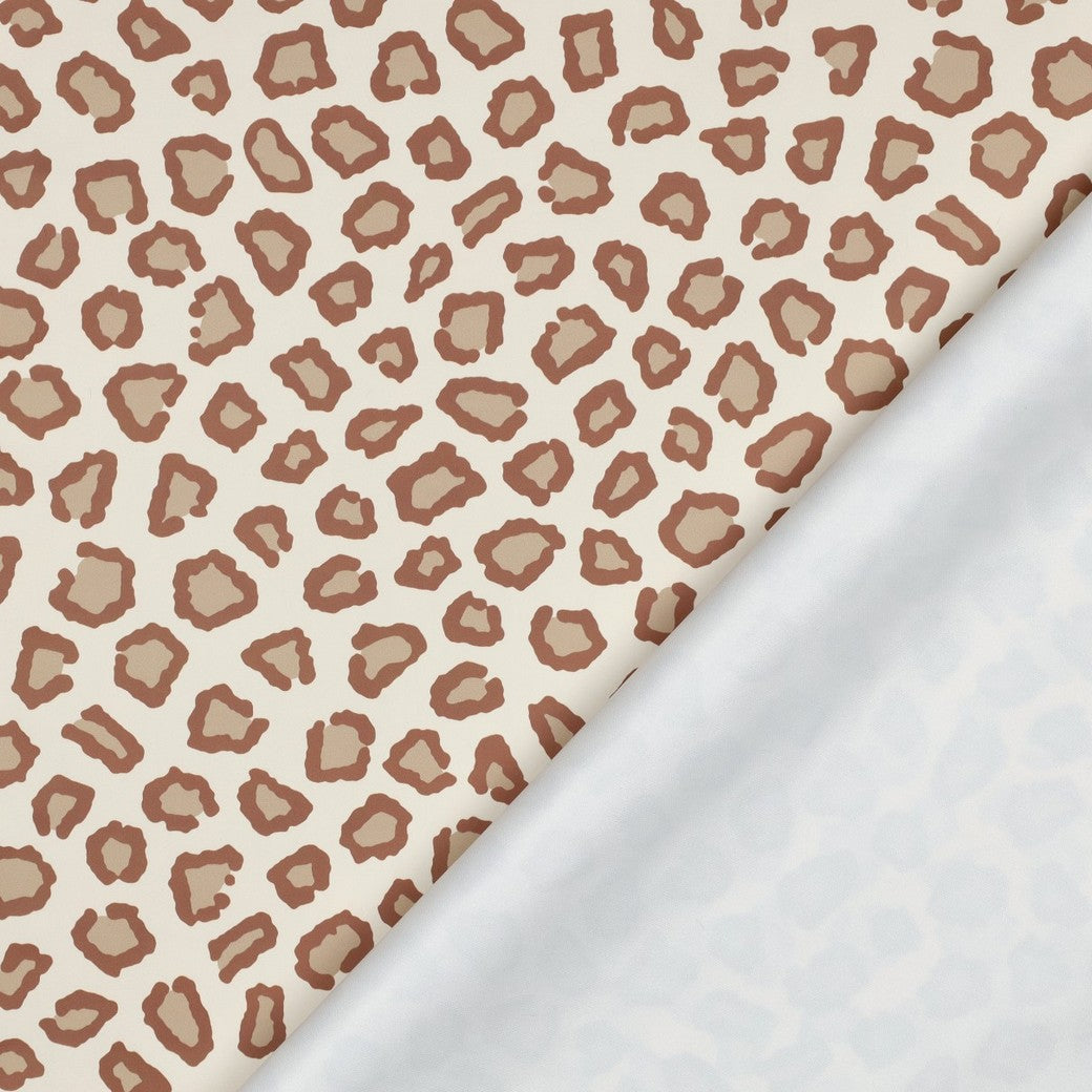 Regenmantelstoff „Leo“ – Creme/Braun