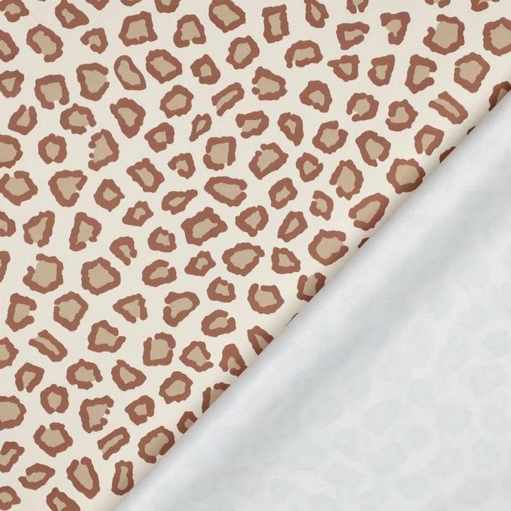 Regenmantelstoff „Leo“ – Creme/Braun