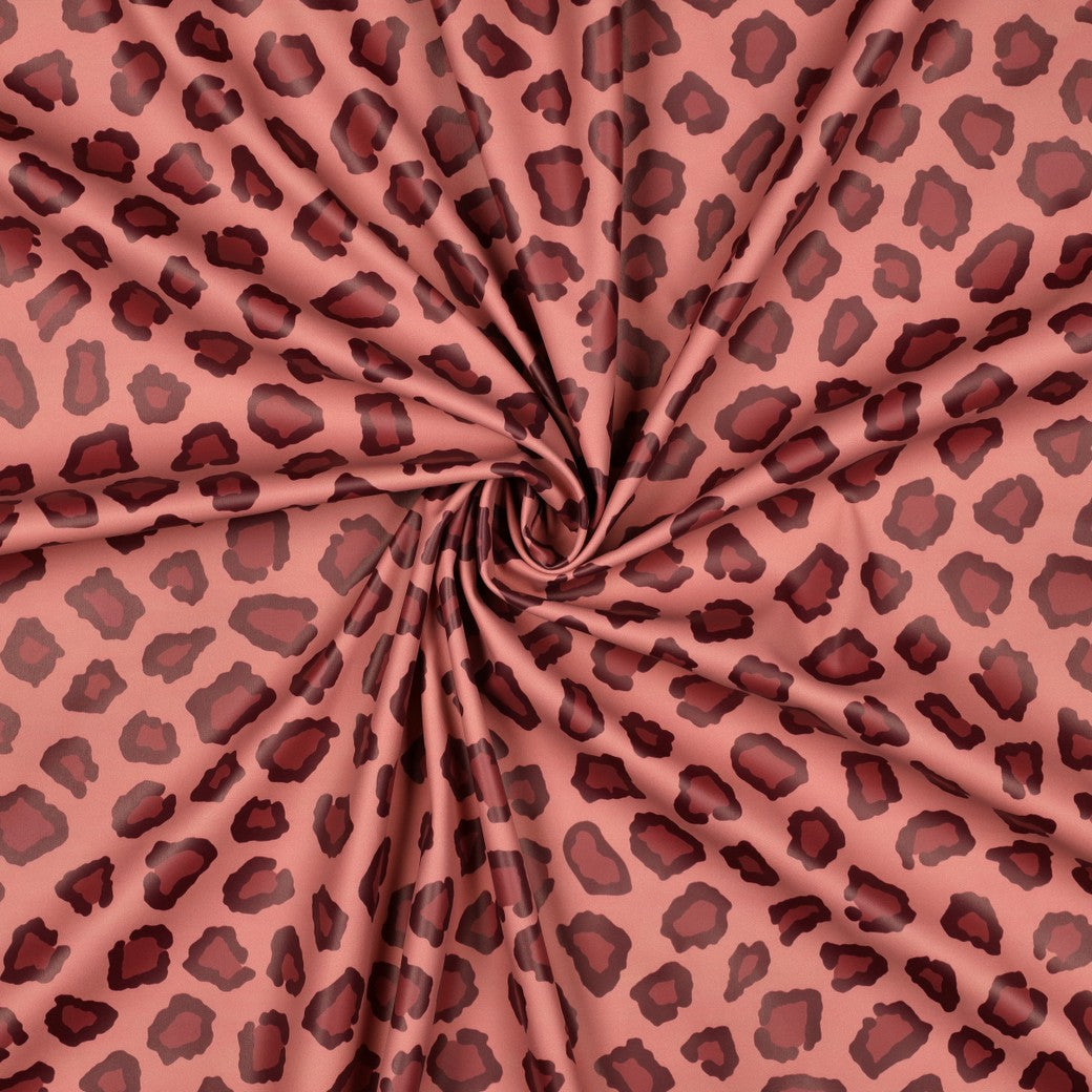 Regenmantelstoff „Leo“ – Altrosa/Bordeaux