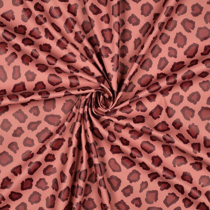 Regenmantelstoff „Leo“ – Altrosa/Bordeaux