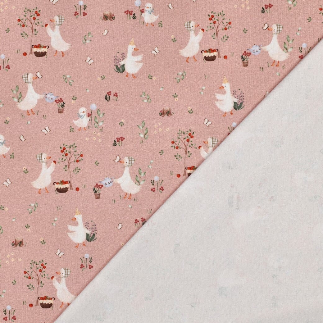 Jersey | „Garden Geese“ – Altrosa Fadenwunsch 