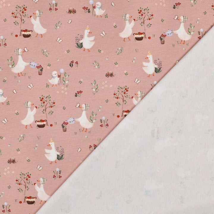 Jersey | „Garden Geese“ – Altrosa Fadenwunsch 