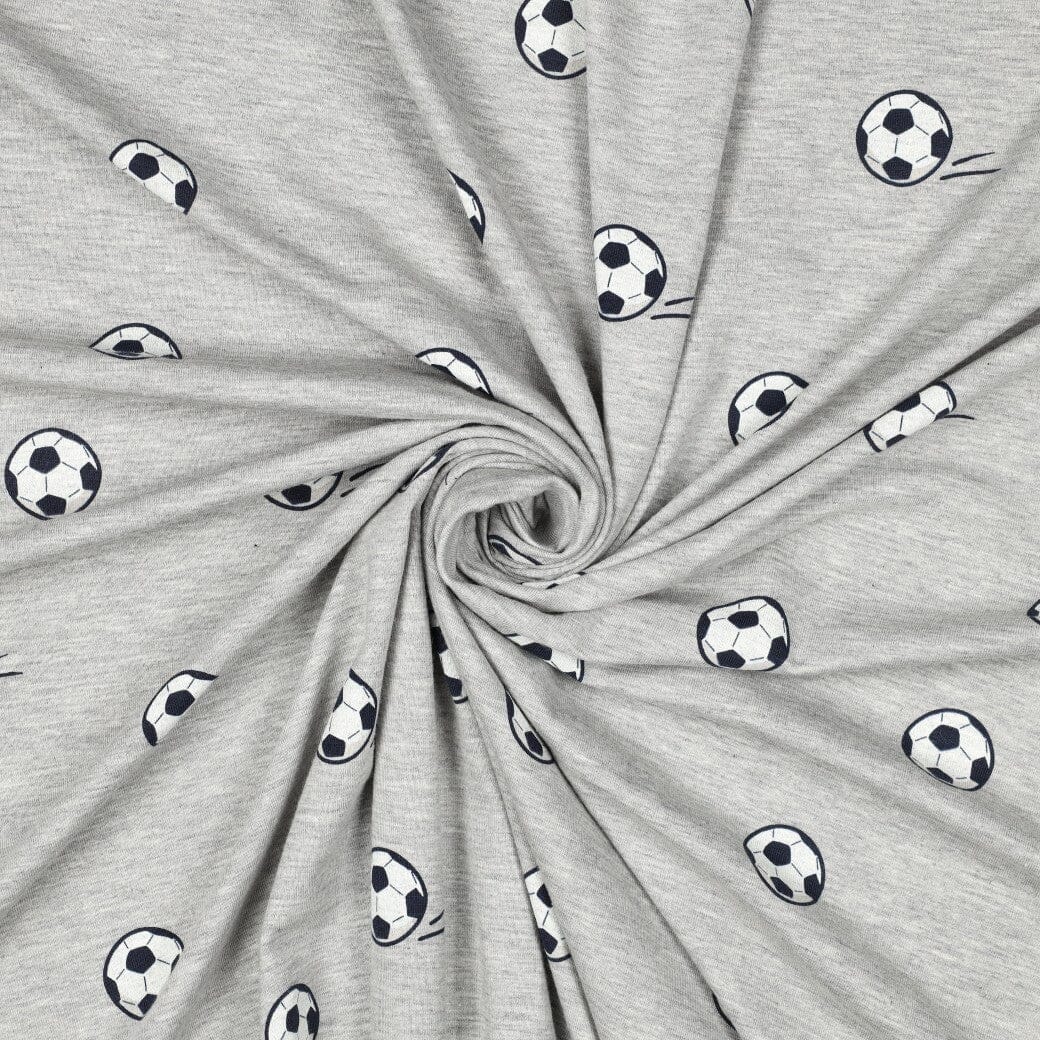 Jersey | „Soccer“ – Hellgrau meliert Fadenwunsch 