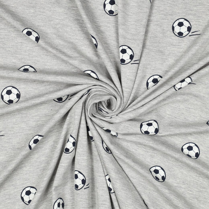Jersey | „Soccer“ – Hellgrau meliert Fadenwunsch 