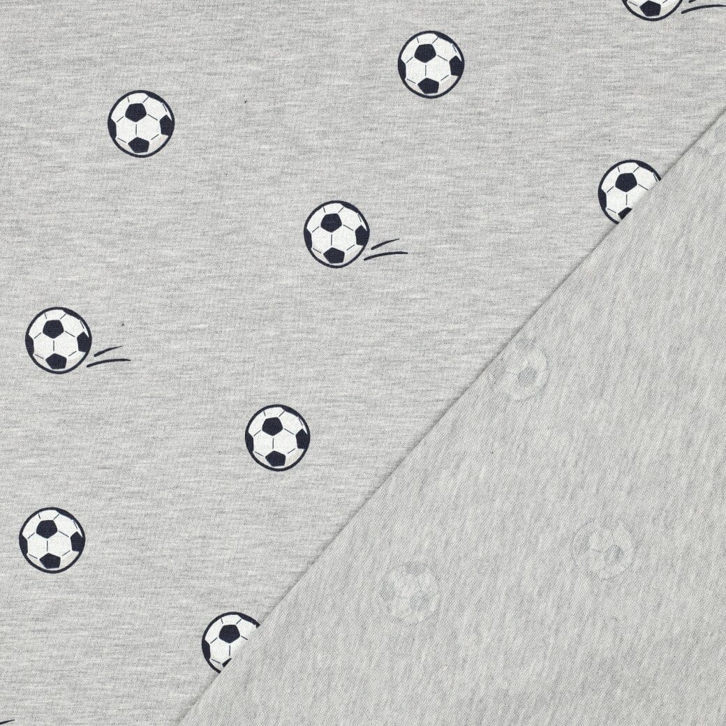 Jersey | „Soccer“ – Hellgrau meliert Fadenwunsch 