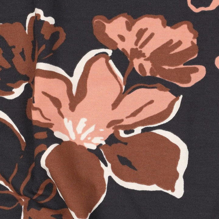 Jersey | „Big Flowers“ – Anthrazit Fadenwunsch 