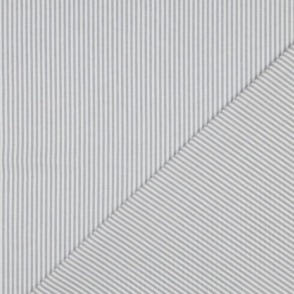 Baumwolle "Fine Lines" - Grau | Streifen garngefärbt Fadenwunsch 