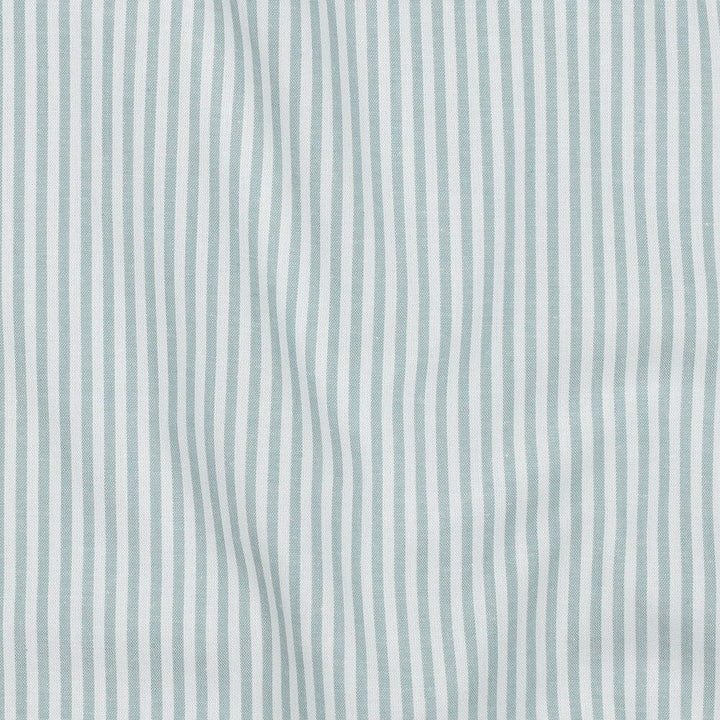 Baumwolle "Fine Lines" - Teal | Streifen garngefärbt Fadenwunsch 