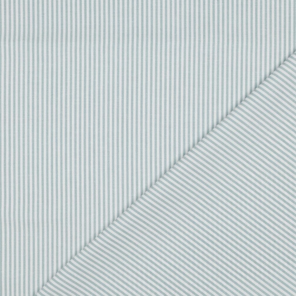 Baumwolle "Fine Lines" - Teal | Streifen garngefärbt Fadenwunsch 
