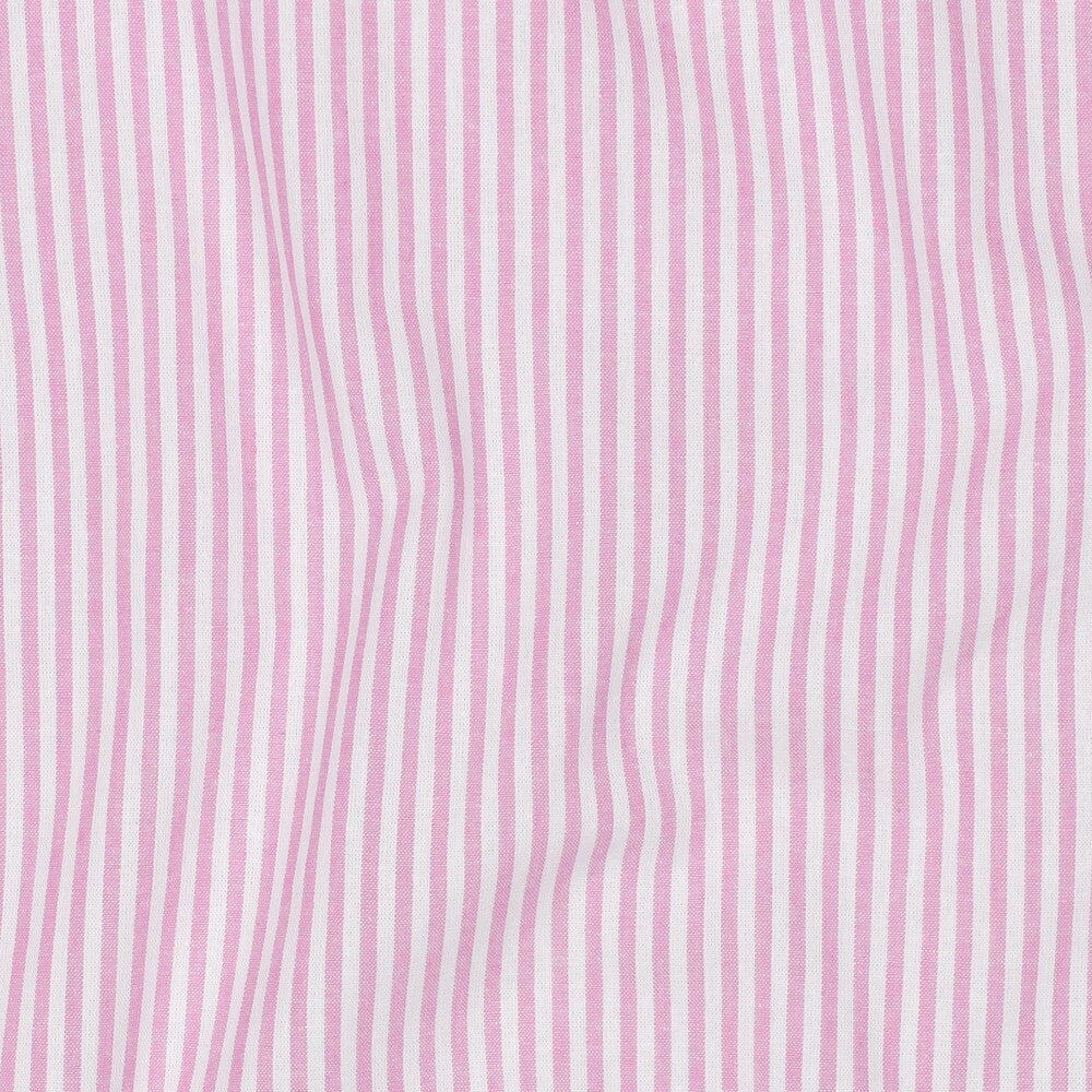 Baumwolle "Fine Lines" - Rosa | Streifen garngefärbt Fadenwunsch 