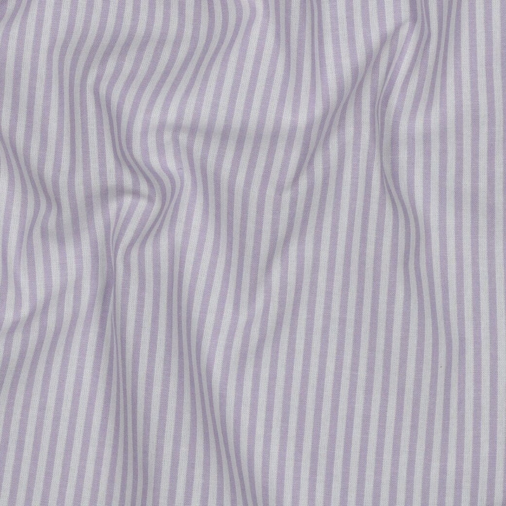Baumwolle "Fine Lines" - Lila | Streifen garngefärbt Fadenwunsch 
