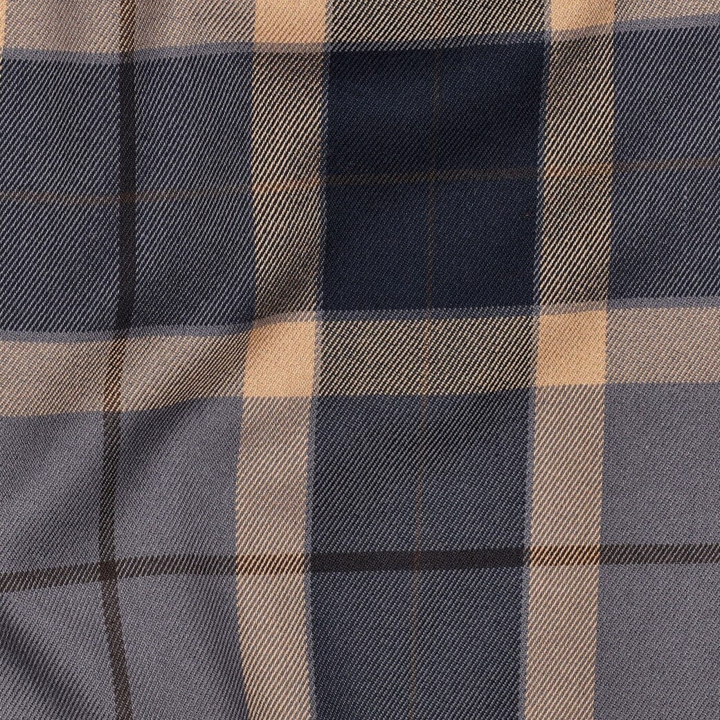Tartan Check | Karostoff | Grau, Navy & Beige Fadenwunsch 