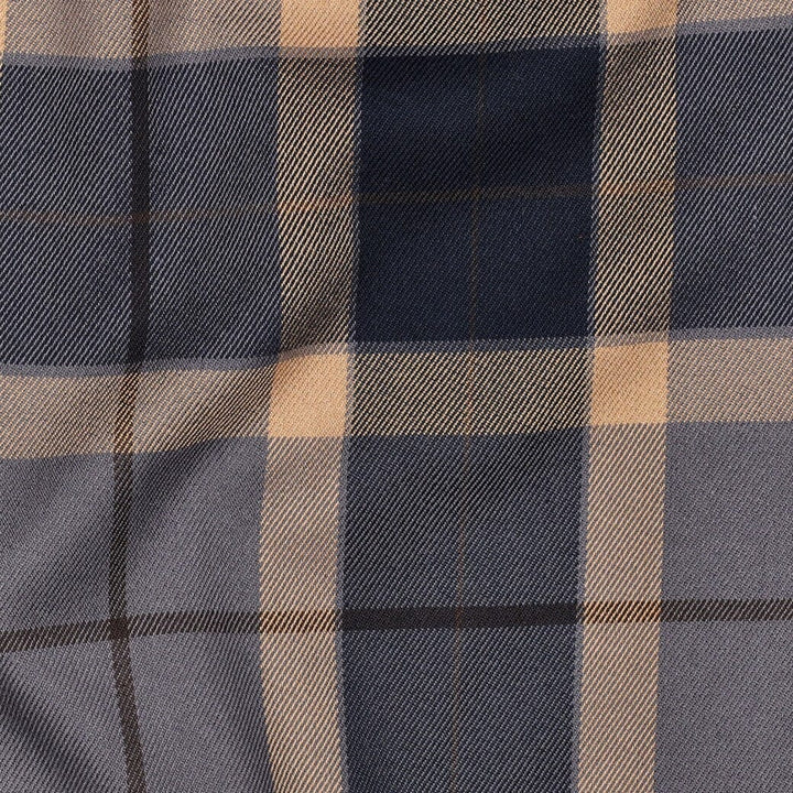Tartan Check | Karostoff | Grau, Navy & Beige Fadenwunsch 