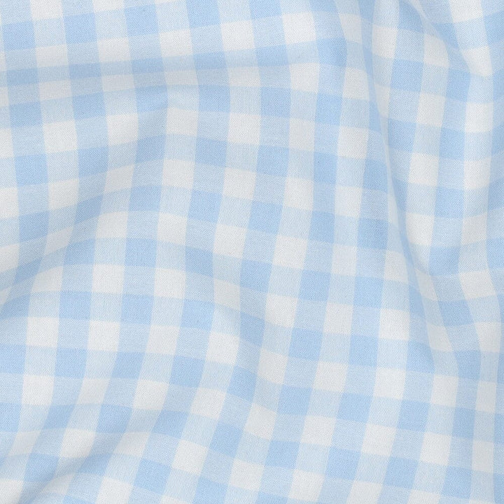 Baumwollstoff "Vichy Karo" - Hellblau | Karos garngefärbt Fadenwunsch 