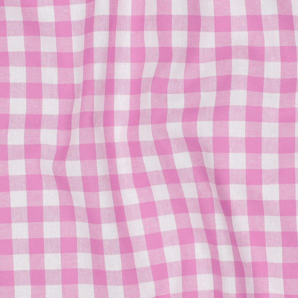 Baumwollstoff "Vichy Karo" - Rosa | Karos garngefärbt Fadenwunsch 