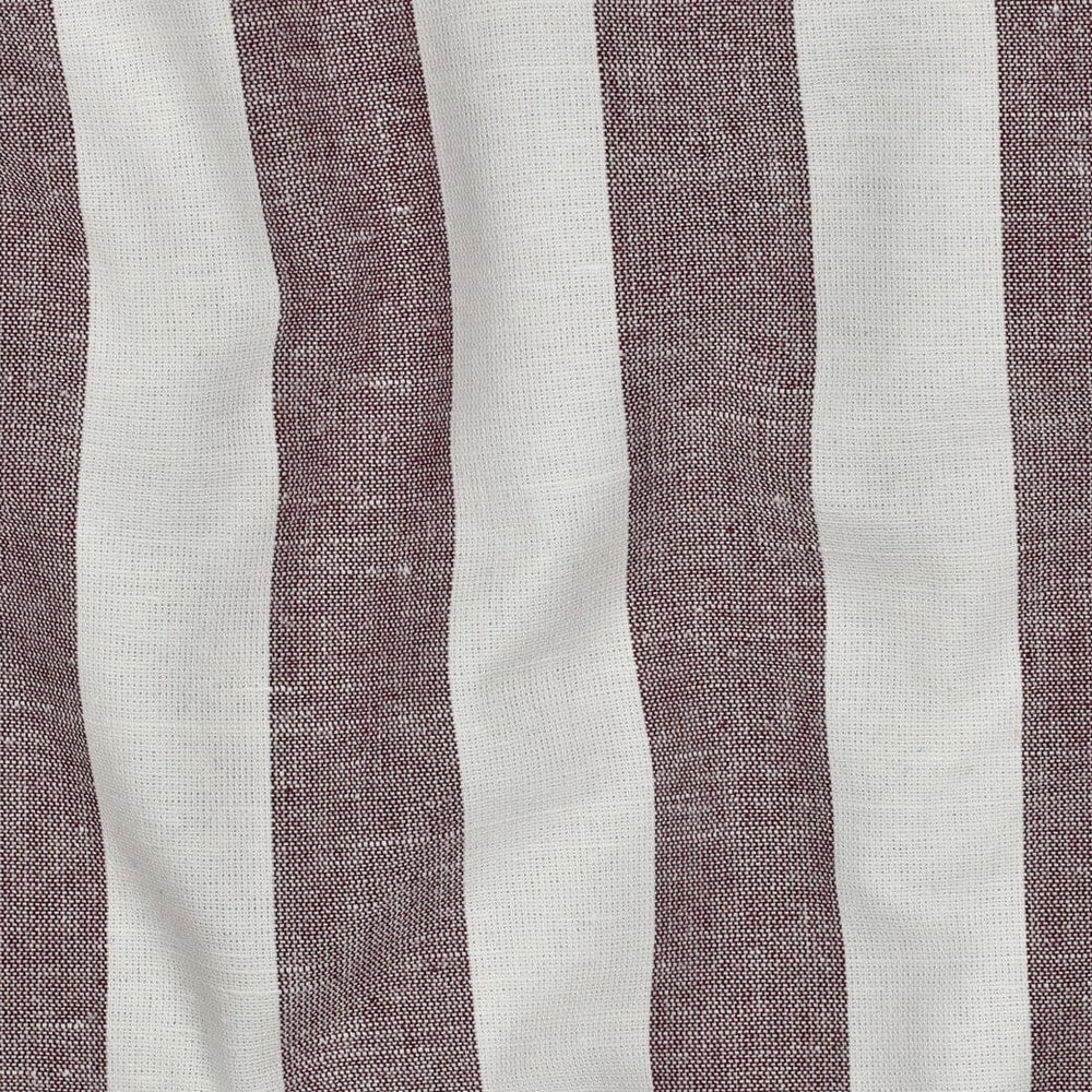 Baumwollstoff Aubergine | Streifen garngefärbt Fadenwunsch 